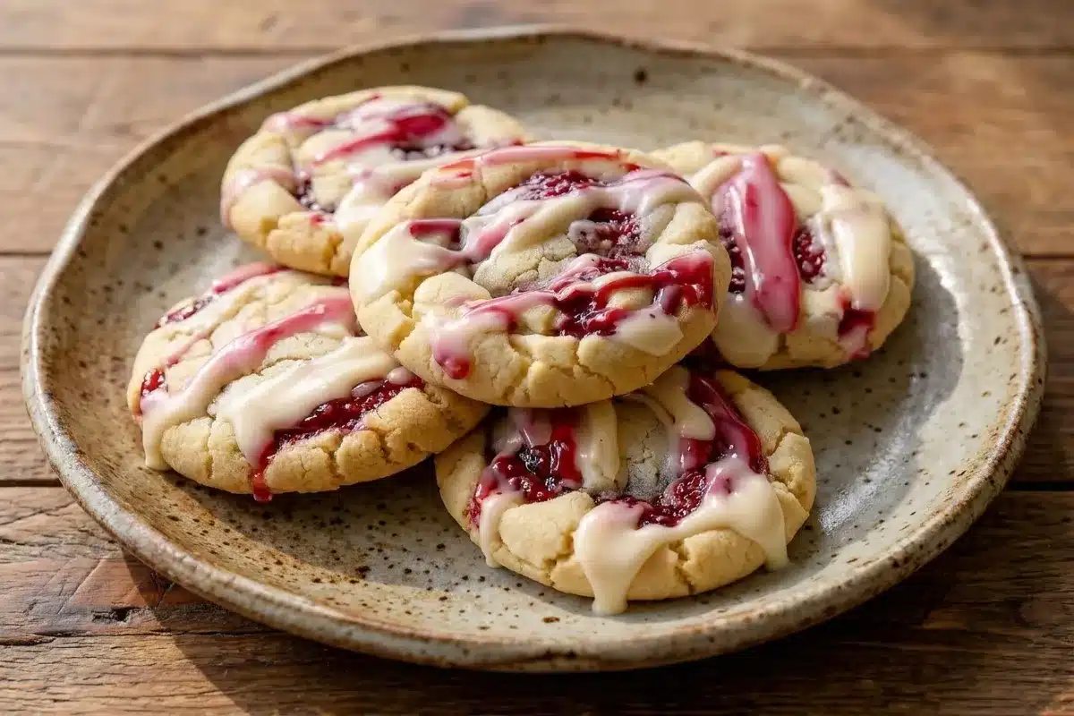 Raspberry Cheesecake Cookies | Soft, Creamy & Bakery-Style