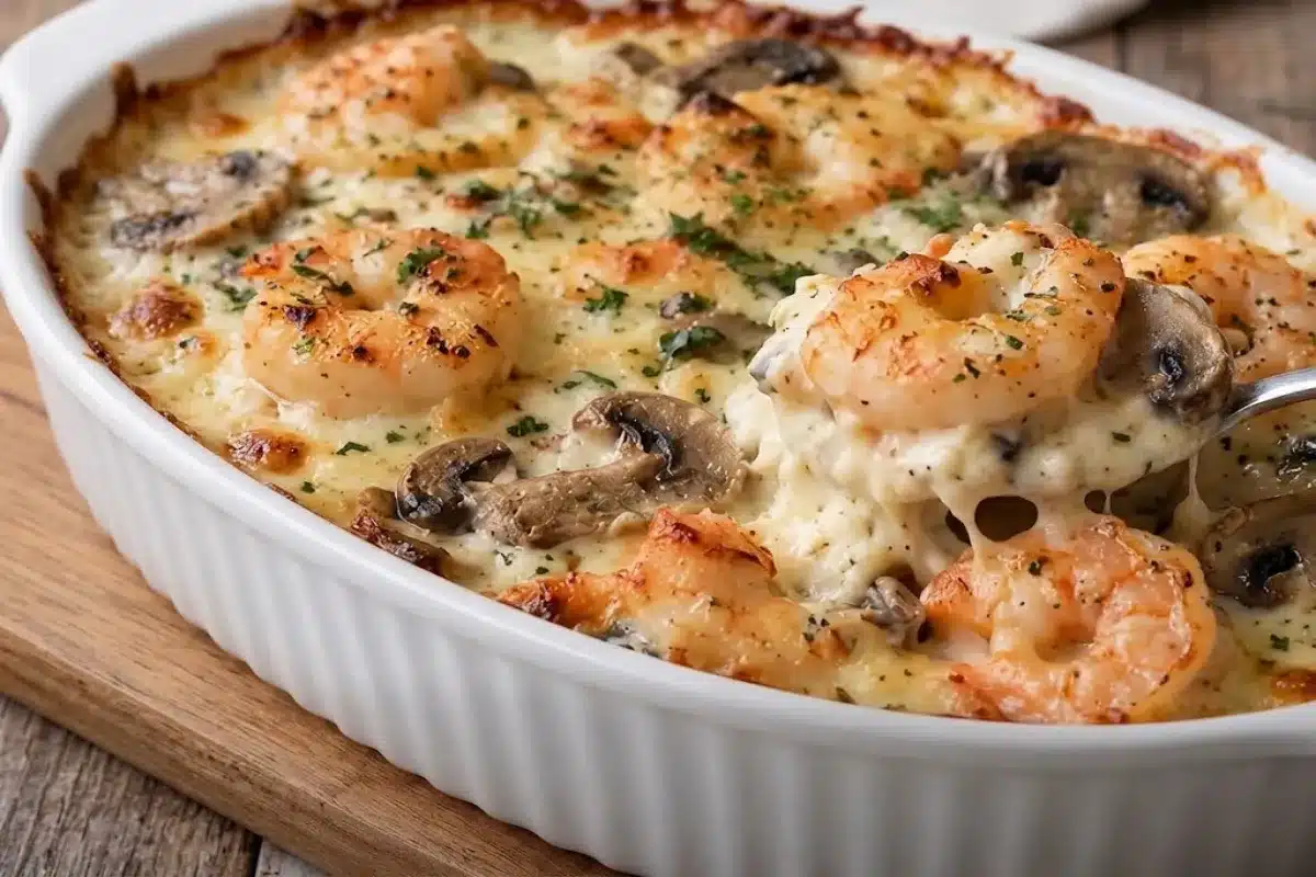 Gratin de Crevettes aux Champignons : La Recette Onctueuse & Dorée