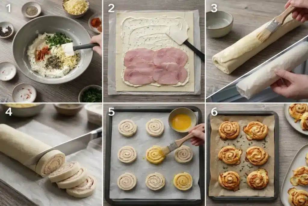Roulés Feuilletés au Jambon et au Fromage : La Recette Apéritive Inratable image 1200x800 1790628338666
