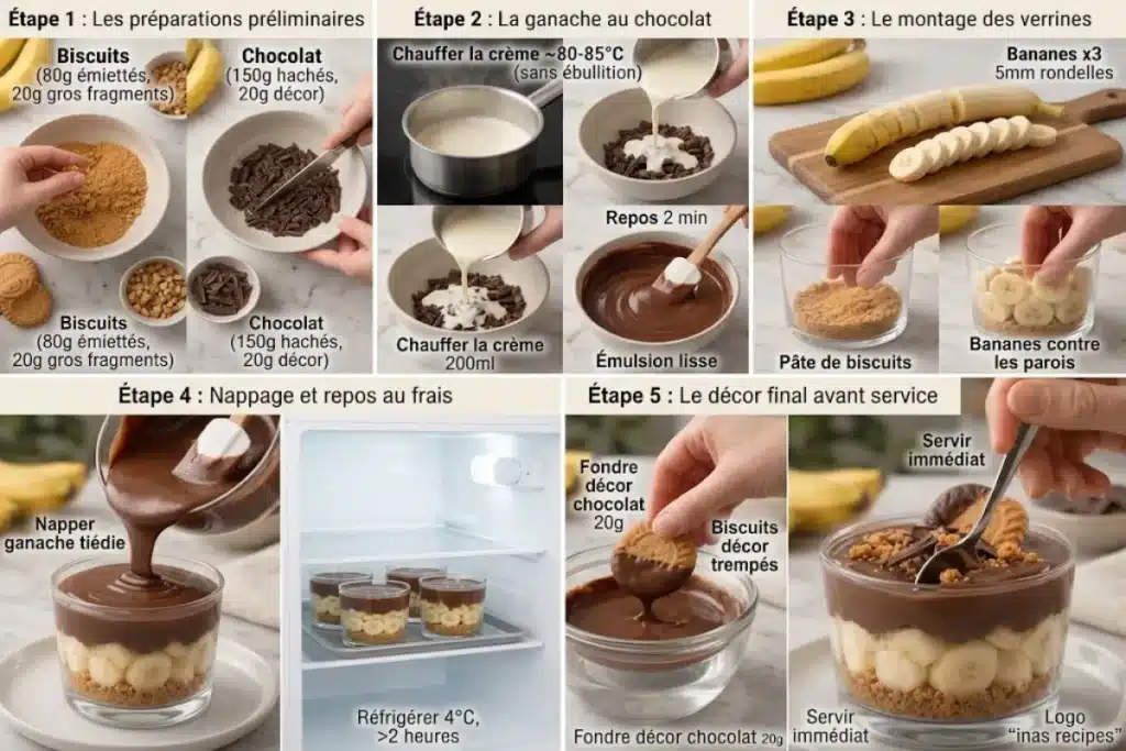 Verrines banane-chocolat et biscuits : La recette gourmande et rapide image 1200x800 1790720191503