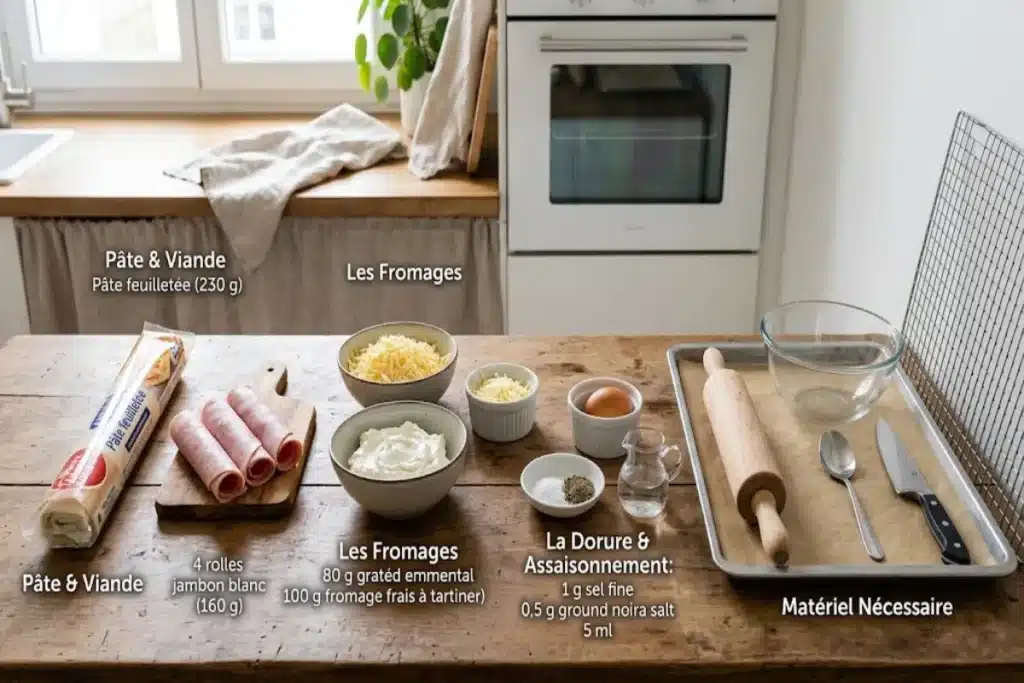 Roulés Feuilletés au Jambon et au Fromage, Croustillants image 1200x800 1790988522235