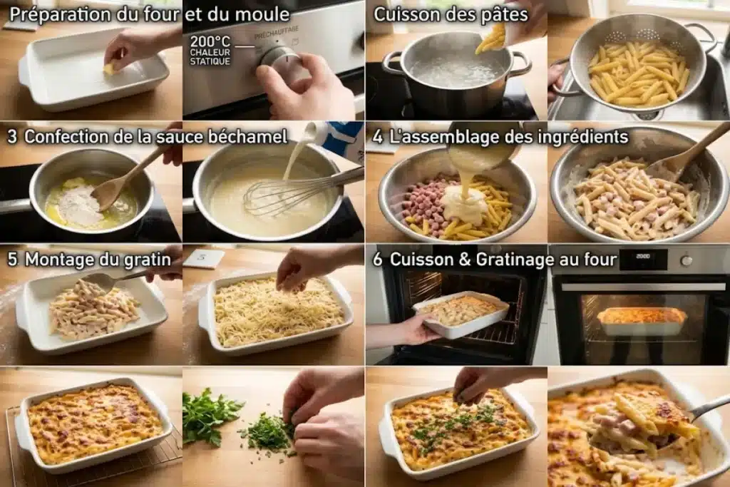 Gratin de pâtes au jambon facile et crémeux image 1200x800 1793194391846