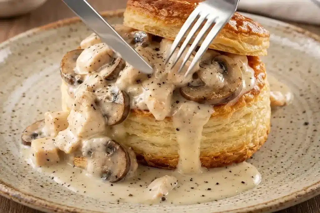 Vol-au-vent poulet champignons crémeux image 1200x800 1793379574812