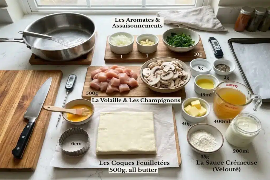 Vol-au-vent poulet champignons crémeux image 1200x800 1793379734817