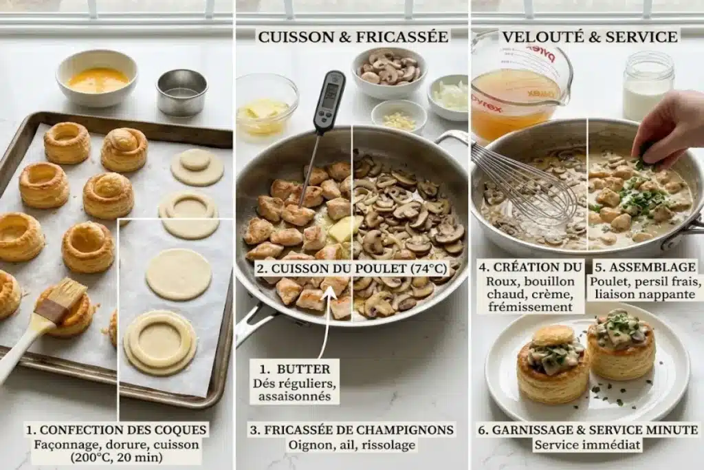 Vol-au-vent poulet champignons crémeux image 1200x800 1793379931772